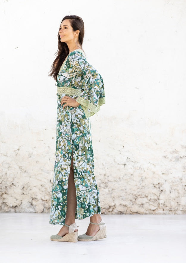  Cora Kaftan // Gertrudis Print - Verde
