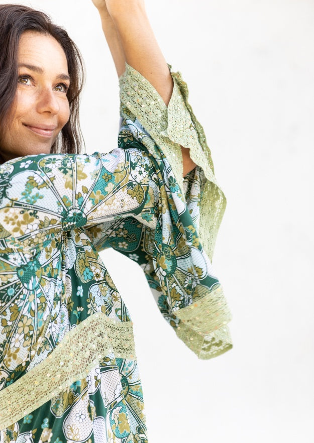 Cora Tunic Dress // Gertrudis Print– Verde