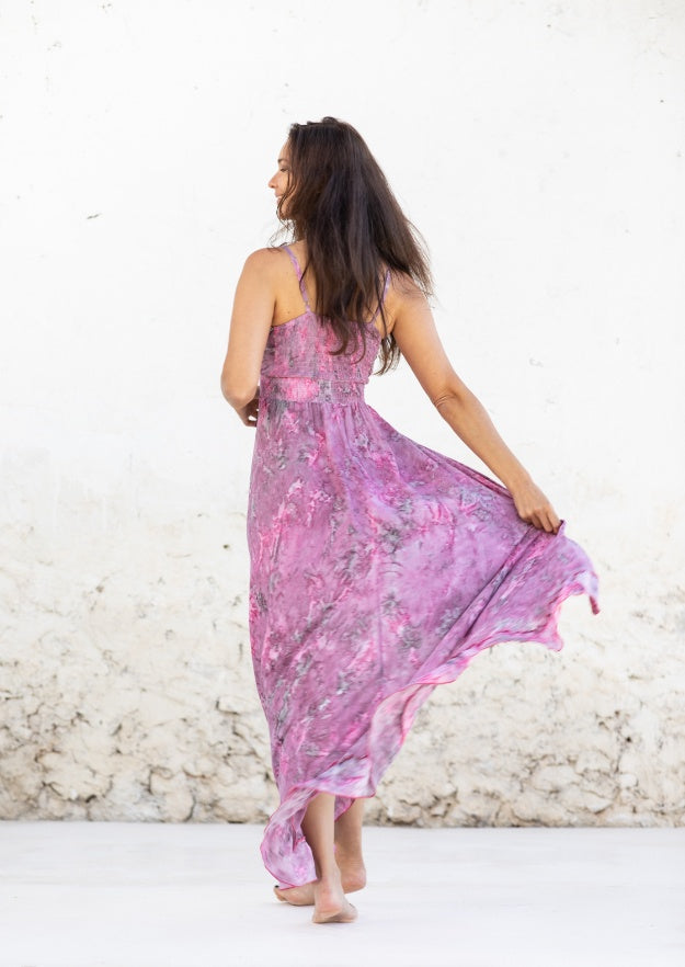 Eda Boho Dress // Molí Tie Dye - Rosa 