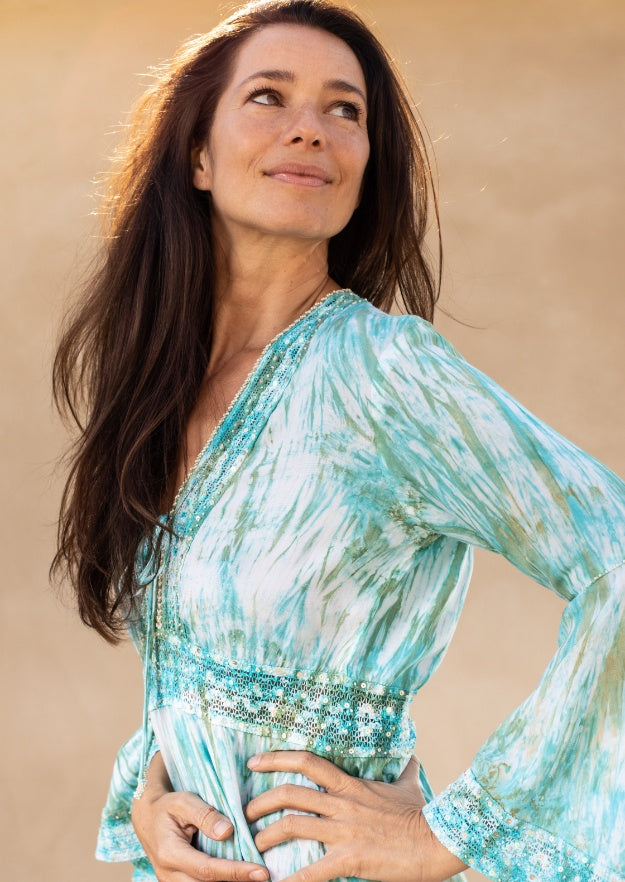 Cora Tunic Dress // Tanit Tie Dye – Verde