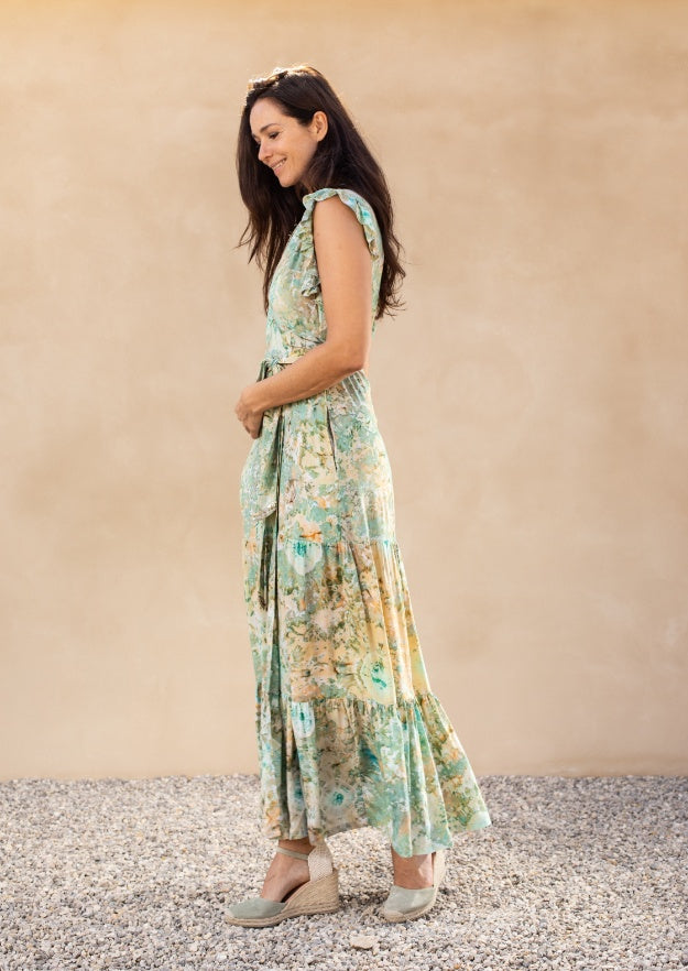 Izzy Wrap Dress // Bora Tie Dye - Dorado 