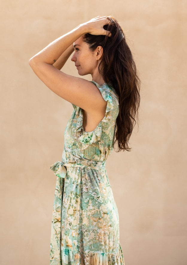 Izzy Wrap Dress // Bora Tie Dye - Dorado 