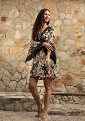 Cora Tunic Dress // Gertrudis Print– Terracota