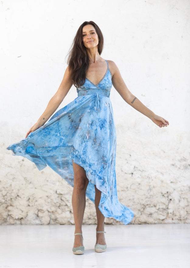 Eda Boho Dress // Molí Tie Dye - Azul 