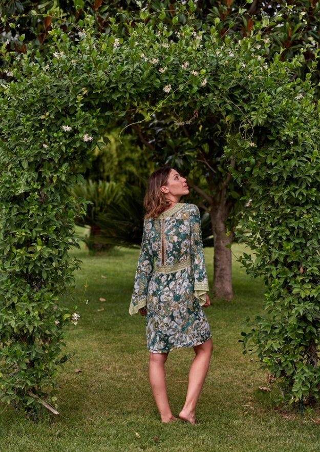 Robe Tunique Cora // Gertrudis Print - Vert