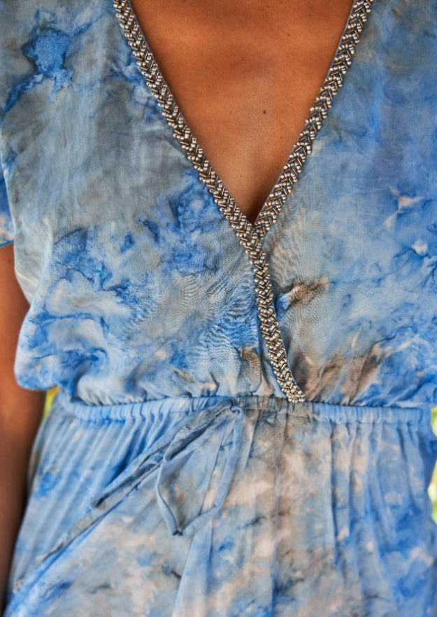 Ella Blouse // Molí Tie Dye - Blue